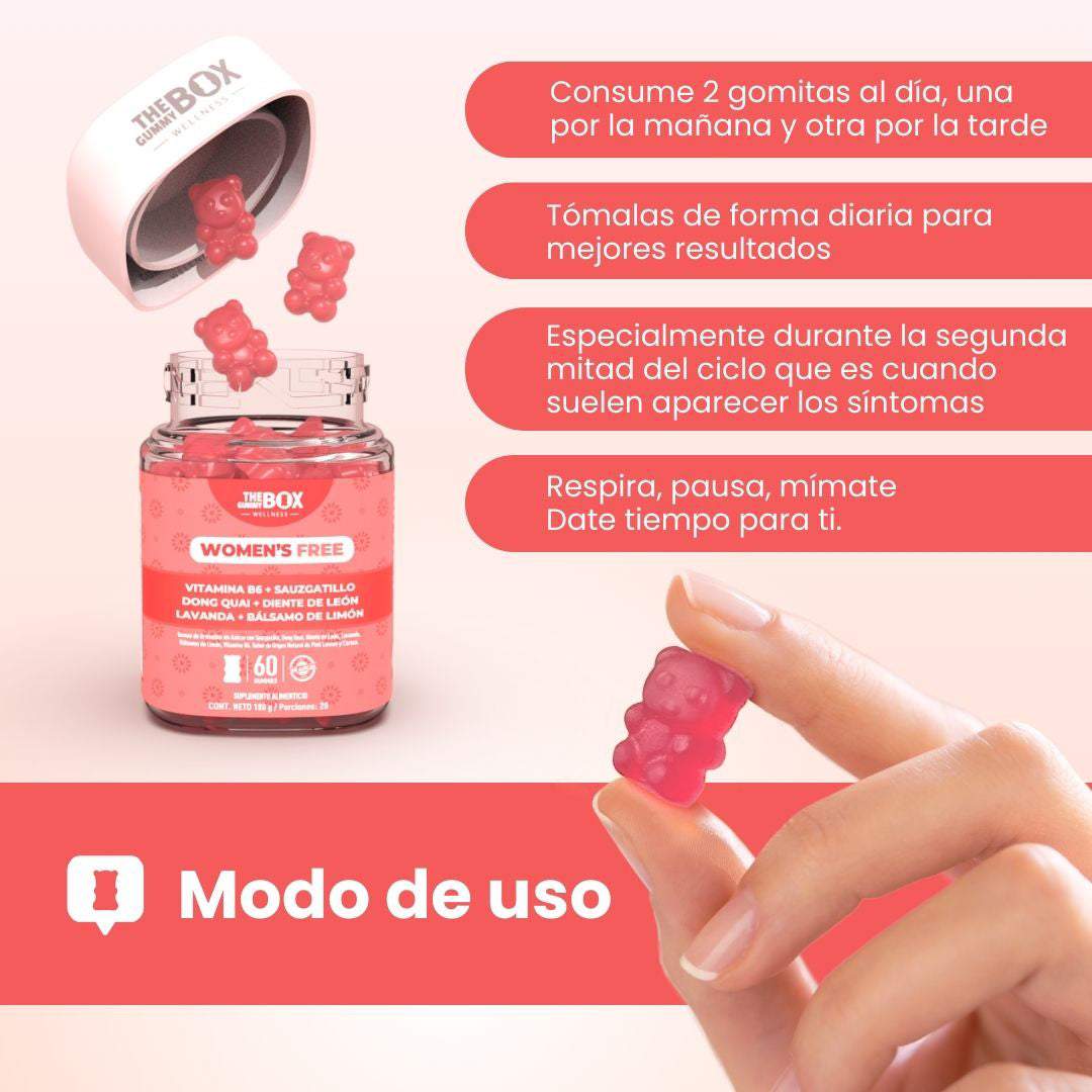 Gomitas Naturales para Aliviar Cólicos y Malestares del Ciclo