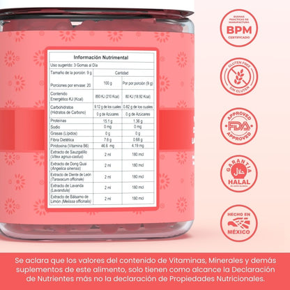 Gomitas Naturales para Aliviar Cólicos y Malestares del Ciclo